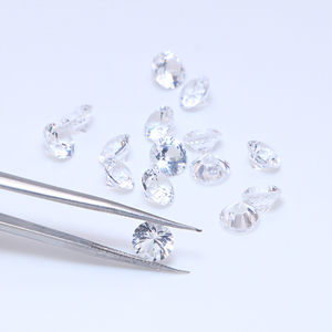 Hochwertiger runder Brillant schliff 12 # Weißer Korund stein 3mm-9mm Labor Erstellt Korund Rubin Stein härte <span class=keywords><strong>Mohs</strong></span> 9 - Product Image 3