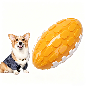 Juguete de Rugby para Perros de TPR con Sonido, Personalizable con Logotipo, Bicolor, de Alta Elasticidad, Textura Rugosa, para Limpieza de Dientes Molares, Venta al por Mayor - Product Image 1