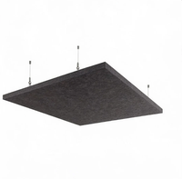 Panneau acoustique moderne suspendu au plafond, NRC 0.9, écologique, 100% fibre de polyester, panneau absorbant le son pour bureau et hôtel