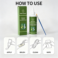 Kit de Blanchiment de Semelles de Chaussures en Gros Sans Masque, Crème Anti-Jaunissement et Restauratrice de Blanc avec Brosse pour Bordures de Semelles Intermédiaires en Caoutchouc et TPU