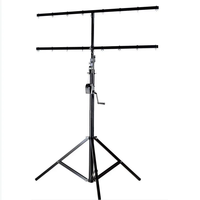Tour de levage d'éclairage de scène portable en acier, hauteur 3 m, charge 60 kg, avec manivelle et trépied pour projecteurs PAR