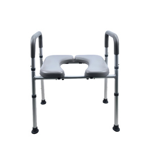 Cadre de sécurité pour toilettes avec accoudoir et siège 602E-2-en-1 en alliage d'aluminium pour personnes âgées et utilisateurs post-opératoires - Product Image 3