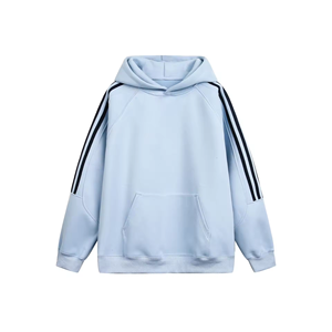 Sudadera con Capucha para Mujer, Color Sólido, Estampado con Logotipo, Informal, para Otoño, Corte Regular, con Bolsillos, Mezcla de Algodón, Tejido de Punto - Product Image 3