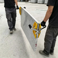 Outil de manutention manuel robuste avec patins en caoutchouc antidérapants et espacement réglable pour le transport de panneaux de verre et de pierre, élévateur de verre à double mâchoire