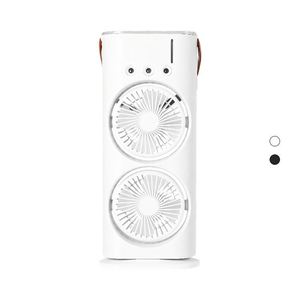 Ventilateur oscillant de bureau 2026 avec brumisateur, rechargeable par USB, double tête, avec réservoir d'eau, pour l'extérieur - Product Image 1
