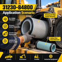 Filter Udara Mesin Mitsubishi 31230-84800 untuk Sistem Filtrasi Asupan Udara Mesin Diesel Alat Berat
