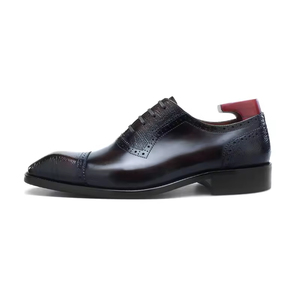 Zapatos Oxford con Cordones para Hombre, con Diseño Estampado, Casuales, para Padrino de Boda, de Cuero, Formales para Negocios, para Todas las Temporadas - Product Image 5