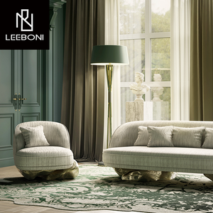 طقم أريكة فاخر لغرفة المعيشة بتصميم إيطالي راقٍ، أثاث مخصص بتصميم جديد، أريكة قماشية فاخرة قطاعية - Product Image 6