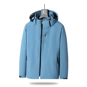 High Quality Fashion <strong>Men's</strong> Soft Shell <strong>Long</strong> Hooded 3-in-1 Waterproof Windproof Sports Outdoor Windbreaker <strong>Jacket</strong> - Product Image 4