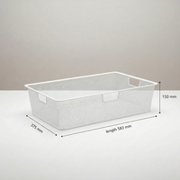 Paniers de rangement en fil métallique durables, écologiques, modernes, rectangulaires, grande capacité, avec poignées, multi-usages, bureau, école, cuisine