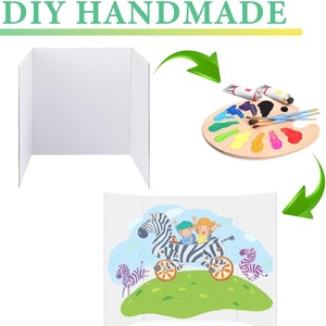 Hot Selling <strong>White</strong> Corrugated <strong>Paper</strong> Three Fold Poster Board Science Expo School <strong>Project</strong> Corrugated Cardboard - Product Image 2