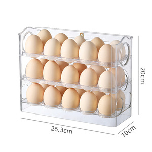 <b>Refrigerator</b> Organizer Food <b>Containers</b> Cartons Tray Multi-layer Rack Reversible <b>Refrigerator</b> Storage Box - Product Image 2