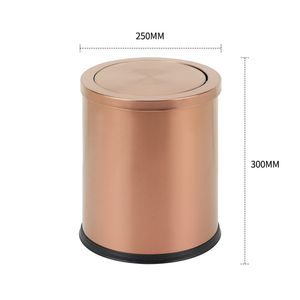 Gran oferta, 15L doméstico de acero inoxidable de cubo de basura, parte superior abierta con tapa rodante, cubo de basura, Cubo de almacenamiento para dormitorio - Product Image 5