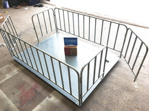 Báscula Ganadera Huaxin para Cerdos, Cabras y Vacas, Personalizable, de Acero al Carbono con Valla, Pantalla LED LCD, Certificación ISO9001 y CE, OEM/ODM - Product Image 2