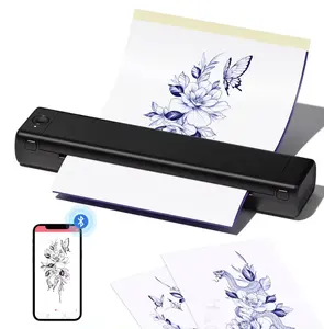 Printer tato portabel OEM pabrik mesin penyalin termal Transfer tato kompatibel dengan Ios/android Printer a4 portabel