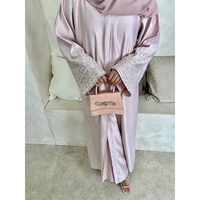 Vêtements islamiques 2026, nouvelle abaya pour l'Aïd, design brodé, vente en gros, robe abaya pour femmes avec de magnifiques détails perlés à la main