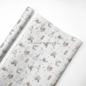 High Quality Custom Printed Cute Pattern Paper Tissue <strong>Tshirt</strong> 17/18 Gsm Wrapping Tissue Paper for Packing Hoodie Sweater - Product Image 3