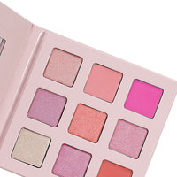 Private Label Ombre à paupières 9 couleurs Maquillage professionnel en carton Palette de fards à paupières mats scintillants de couleur personnalisée sans marque