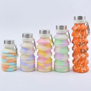 Botella de Agua Plegable de Silicona al por Mayor, Ajustable, Ecológica, Libre de BPA, Gran Capacidad, para Deportes al Aire Libre, Gimnasio, Viajes - Product Image 4