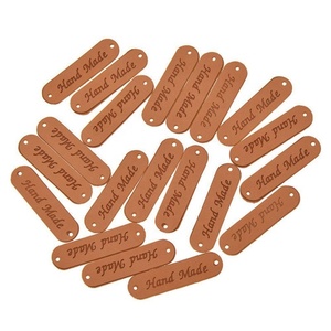 Étiquette en similicuir PU synthétique gaufré avec logo personnalisé fait main pour jeans, vêtements, chapeaux, bonnets, sacs à main - Product Image 3