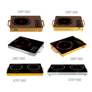 เตาแม่เหล็กไฟฟ้า2หัว2000W แผงคริสตัลเตาไฟฟ้า2หัวอินฟาเรด - Product Image 3