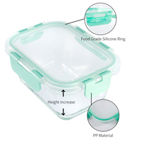 Juego de Recipientes Herméticos de Vidrio para Almacenamiento de Alimentos, Recipientes de Cocina para Almacenamiento de Alimentos