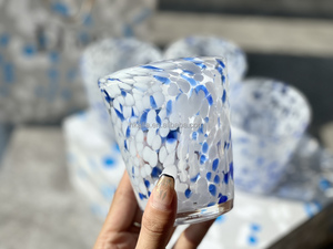 Juego de Vasos de Vidrio con Diseño de Olas Oceánicas - Juego de Vasos para Uso Doméstico - Vasos para Bebidas Frías y Jugos - Product Image 5