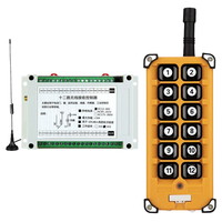 Kit de relais de commande à distance sans fil industriel 12 canaux DC 12V 24V 12 touches 433 MHz +20 dBm FSK à code tournant -121 dBm