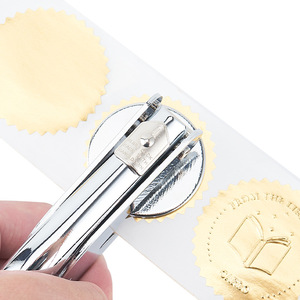 <span class=keywords><strong>Embosser</strong></span> de mango de acero y metal personalizado, pegatina personal para boda, sobre de papel, sello en relieve, sello de grabado personal - Product Image 3