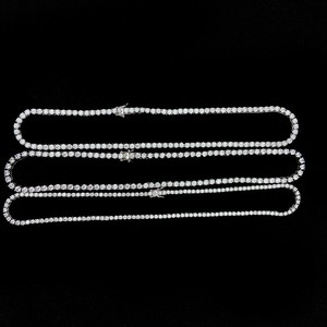 Collana Tennis Hip Hop 5mm in <span class=keywords><strong>Argento</strong></span> Sterling S925, Moissanite Scintillante 2mm 3mm 4mm, Regalo di Nozze, Catena Placcata Oro 18K - Product Image 3