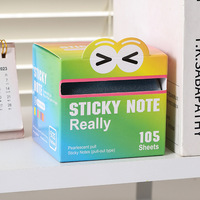 105 notes autocollantes par boîte, version anglaise, finition nacrée dégradée, semi-transparentes, élégantes, index de notes autocollantes pour étudiants