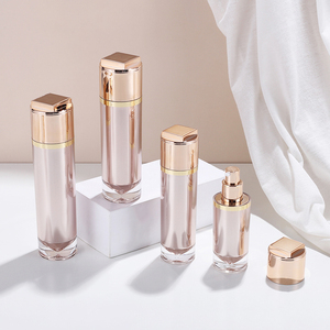 Flacons cosmétiques en plastique acrylique de haute qualité, forme goutte d'eau, 100 ml, avec pompe pulvérisateur, pour l'emballage des soins de la peau, logo personnalisé en couleur - Product Image 1
