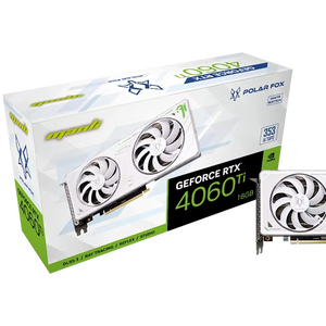 Manli Polar Fox RTX4060ti 16GB Super GDDR6X GPU Desktop Gaming <strong>Graphics</strong> <strong>Card</strong> with <strong>DDR</strong> Video Memory and Fan Cooler - Product Image 1