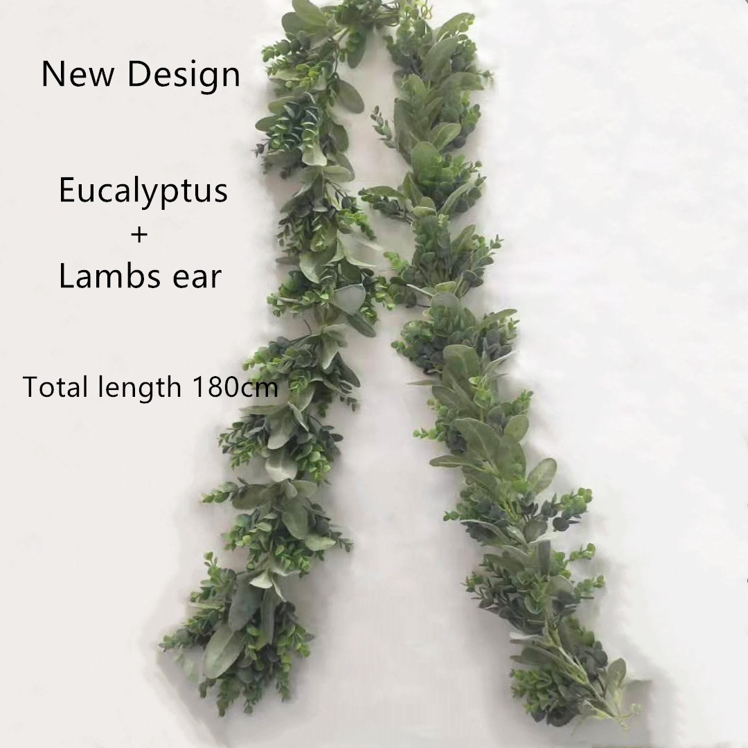 2m Lambs ear eucalyptus garland
