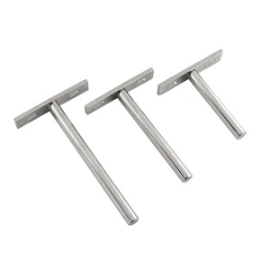 Bestseller GQK GL07092 Steel Shelf Bracket with Zinc Finish Strong & Durable Single Character Concealed in Layer Board Support - Product Image 1