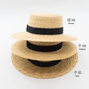 Модная соломенная шляпа из пшеницы, шляпа от солнца, плоская шляпа, шляпа ручной работы унисекс