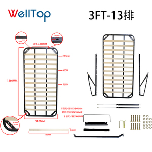 Распродажа, аксессуары для мебели, полноразмерный механизм газового подъемника, каркас кровати для хранения, металлический каркас кровати с деревянными опорными рейками - Product Image 2
