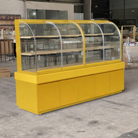 Bäckerei-Vitrine mit Edelstahlrahmen, Titanbeschichtung, LED-Beleuchtung und Transparentem Sicherheitsglas für Gewerbliche Nutzung
