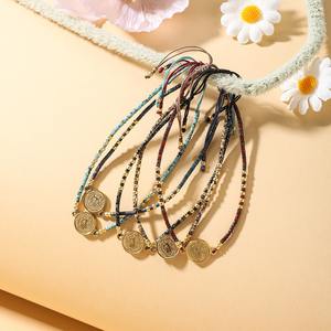 प्राचीन सिक्का संत बेनेडिक्ट रोरी ब्रेसलेट ग्लास की स्ट्रैंड रस्सी के साथ पुरुषों की महिलाओं के लिए कैथोलिक धर्म गहने - Product Image 4