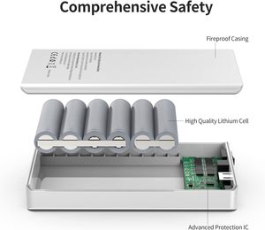Slim Mini Đèn Pin LED hiển thị nhanh chóng sạc pin lithium DC ngân hàng điện 24V <span class=keywords><strong>3200mAh</strong></span> Powerbank - Product Image 3