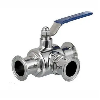 Sanitary 3 Way Ss304 Stainless Steel Ball Valve