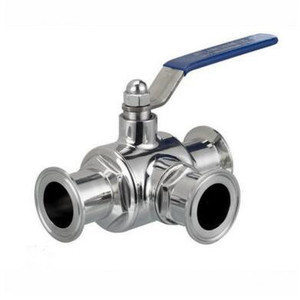 Sanitary <strong>3</strong> Way Ss304 Stainless Steel <strong>Ball</strong> <strong>Valve</strong> - Product Image 1