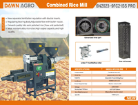 Moulin à riz électrique 220V avec chambre en acier inoxydable, mini tamis vibrant pour usage domestique et agricole, machine de mouture à alimentation automatique