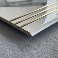 Carreaux de sol antidérapants pour escaliers, design moderne de Foshan, 470x1200, polis, antidérapants, plaqués or, blancs