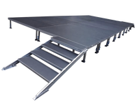 RK expédition rapide scène mobile/plate-forme de scène carrée et jambe à hauteur réglable pour événement