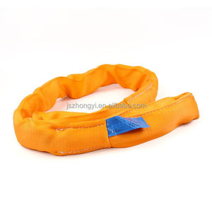 Công nghiệp mềm polyester nâng vành đai tròn linh hoạt nâng <span class=keywords><strong>Sling</strong></span> mắt mềm Dây Cam 10t 3m nâng cáp treo tròn - Product Image 5