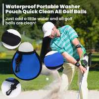 Kit de nettoyage de clubs de golf 7-en-1 : Affûteur de rainures U&V, brosse, serviette, pochette pour nettoyeur de balles et pochette pour tees – Ensemble d'accessoires de nettoyage pour clubs de golf