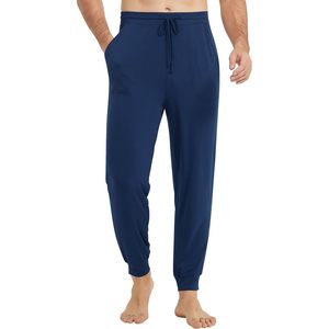 Pantalon de pyjama en viscose de bambou pour homme, doux et confortable, avec poches, tricoté, idéal pour la nuit - Product Image 1