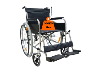 Sedia a Rotelle Manuale Pieghevole di Grado Commerciale con Seduta Extra Larga da 22 Pollici, Capacità di Carico 250 kg, Certificata <span class=keywords><strong>CE</strong></span>, per Strutture Sanitarie, in Acciaio - Product Image 3