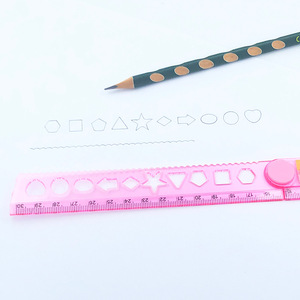 ไม้บรรทัดพลาสติกสำหรับเด็ก สีใส แบบกำหนดเอง พร้อมสเกลอินچ - Product Image 2